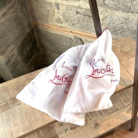 Christian Louboutin Red Suede Pik Boat Spike Slip On Sneakers - Picture 10 of 10